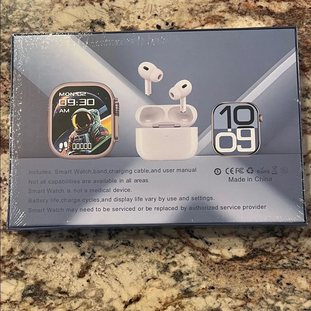 Series 10 Wireless Earbuds and Smartwatch Set - White